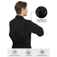 thumbnail image 4 of Ubon Men's Long Sleeve Coveralls Action Back Jumpsuit Zip Front Mechanic Workwear Black 2XL, 4 of 9