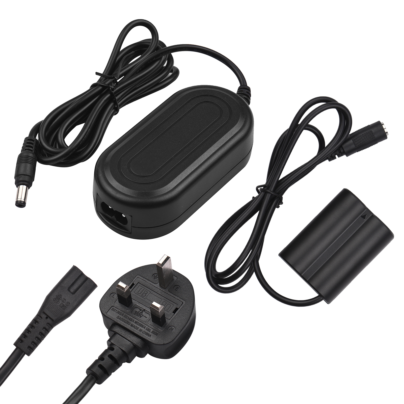 CPW235 Dummy Battery DC Coupler + 8V 3A AC Power Adapter Camera Power