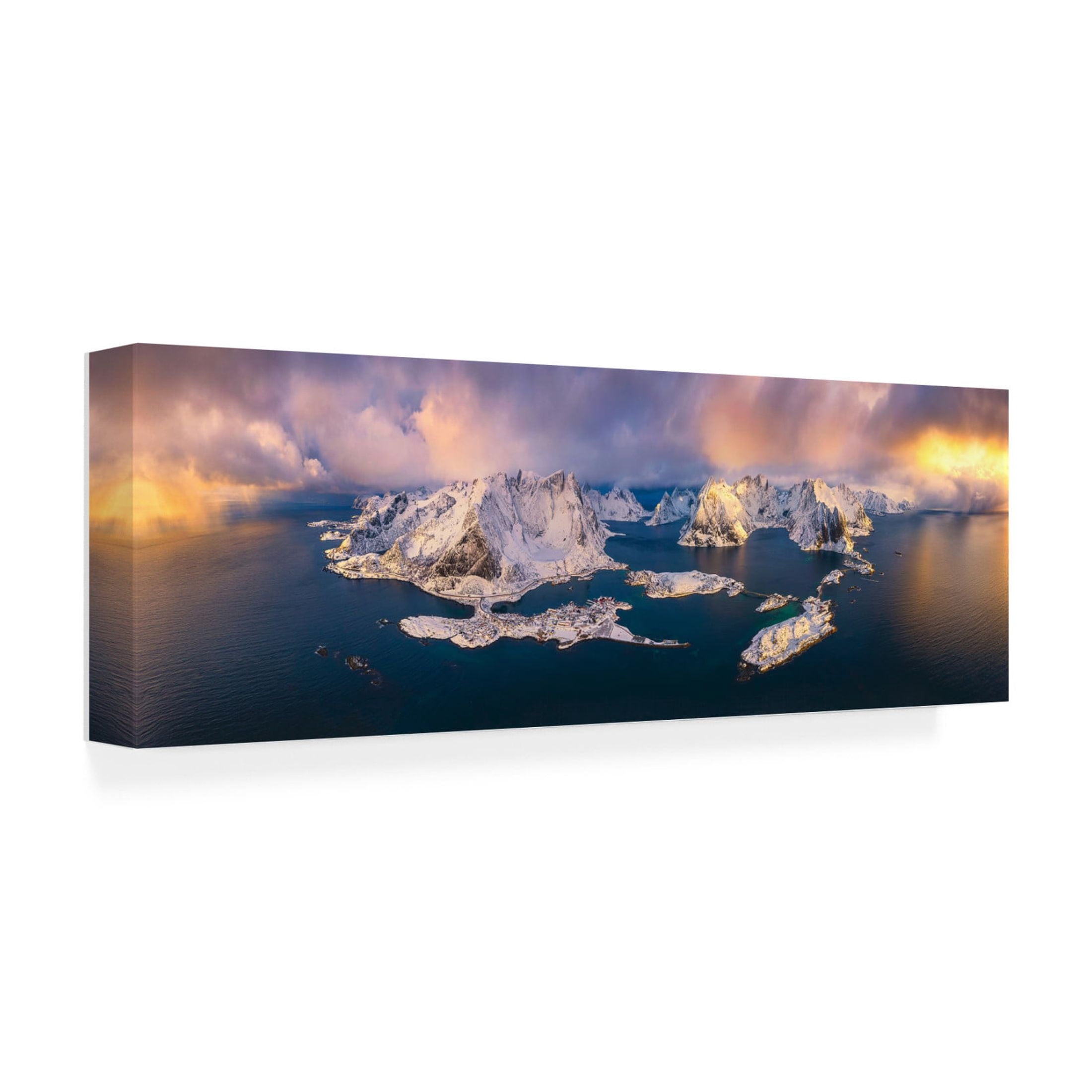 Canvas Wall Art - Mei Xu 'Good Morning, Lofoten' Wall Art for Living Room, Bedroom, or Office Décor by Trademark Fine Art - 24 x 8 Inches