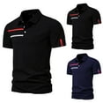thumbnail image 3 of Sngxgn Shirts for Men - Fit Short-Sleeve Polo, Casual Collared T-Shirt(Black,XXL), 3 of 8