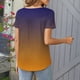 thumbnail image 5 of Mujeres de Verano Tops de Manga Corta Impresa Casual Cuello Redondo Plisado Superior 95% Poliéster 5% Spandex, Blusa de Moda para Todas las Estaciones, 5 of 6