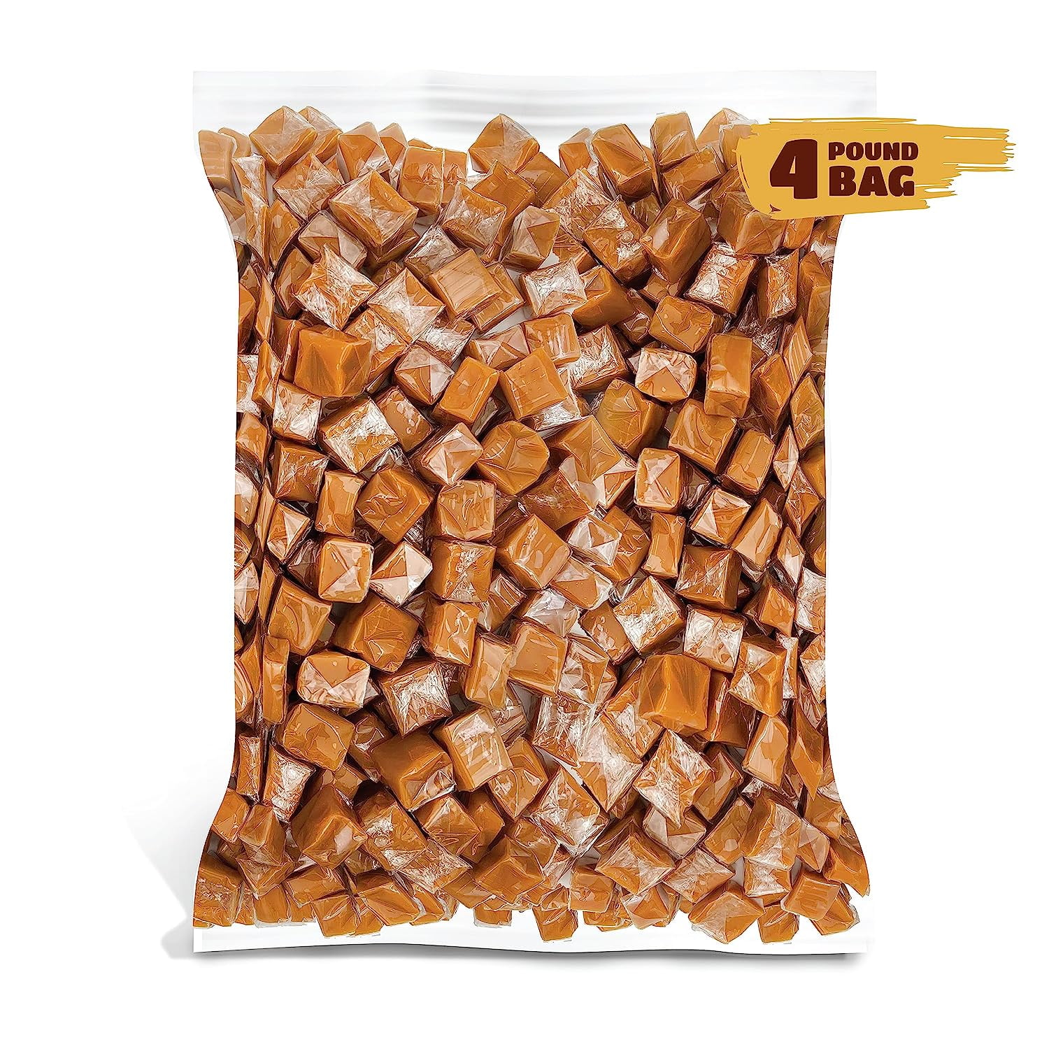 Kraft America's Classic Caramels Candy, Fresh and Chew Bite Size Caramel Cubes, Individually Wrapped Bulk 2 Pounds Bag