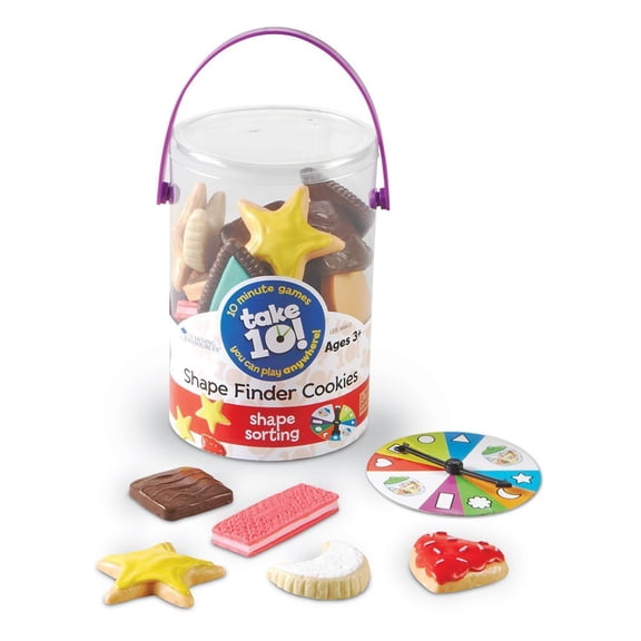 Learning Resources Take 10! Shape Finders Cookies, Gross & Fine Motor Skills, Ages 3  