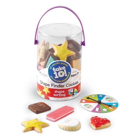 Learning Resources Take 10! Shape Finders Cookies, Gross & Fine Motor Skills, Ages 3 +
