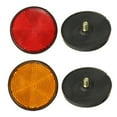 thumbnail image 2 of 2 Pcs Réflecteur Rond Rouge Universel pour Moto ATV 5.6x0.8cm & 2 x 2 Pouces Réflecteurs Ronds Orange Universel, 2 of 7