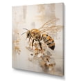 thumbnail image 2 of Designart "Minimalist Buzzing Bee Art" Animals Bee Canvas Art Print, 2 of 7