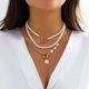 thumbnail image 1 of Collar de perlas barrocas con cadena de clavícula creativa, 1 of 5