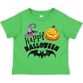 thumbnail image 3 of Inktastic Happy Halloween Bat, Witch Hat, Jack O Lantern Boys or Girls Toddler T-Shirt, 3 of 5