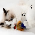 thumbnail image 3 of BESTSKY 2Pcs Flapping Bird Cat Toy,Safe Non-Toxic Feathers Bird Cat Toy,Sturdy Cat Toy Bird Toy for Cats,Multicolor&Black, 3 of 4