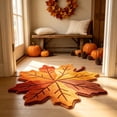 thumbnail image 6 of Hyknon Fall Thanksgiving Maple Leaf Rug, Cute Soft Plushes Thick Waterproof Bathroom Mat, Non-Slip Harvest Decor Floor Mat, Entryway Door Mat for Home Indoor Outdoor Bedroom Kitchen Decor 27.6"×17.7", 6 of 7