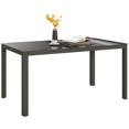 thumbnail image 1 of Outsunny Table à Manger d'Extérieur pour 6, Table de Patio avec Dessus en Verre Trempé, 1 of 9