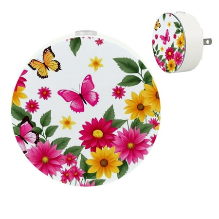 

YZUOUZY Lamp for Bedroom Small Lamp Small Lamps Set of 2 Coral Yellow Floral Roses Peonies