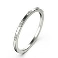 thumbnail image 2 of 0.10ct Round Cut Diamond Moissanite 10k White Gold Wedding Band, 2 of 4