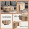 thumbnail image 2 of Hassch Round Coffee Table in Natural Wood Finish, 31.5" Multi-Functional Living Room Center Tea Table, Minimalist Design, Easy Assembly, 2 of 7