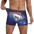 thumbnail image 2 of Cauagu Planets Stars And Galaxies Print Boxer Briefs for Men,Comfortable Breathable Men's Underwear Moisture Wicking Underpants -Medium, 2 of 8