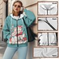 thumbnail image 6 of SCRAWLGOD Christmas Gifts Zippered Hoodies for Women Plus Size L Graphic Sweatshirts Long Sleeve Oversized Sweaters Warm Hooded Sweater Women Vacation, 6 of 7