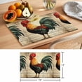 thumbnail image 6 of Rooster Placemats Set of 6 Vintage Farmhouse Animal Portrait Aesthetic Place Mats Indoor Wipeable Table Mats Washable Cloth Dining Table Placemats for Kitchen Holiday Party Home Decor 13x19 Inch, 6 of 9