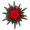 Red A, variant on Red Poinsettia Christmas Curtain Tieback With Berries And Needles Velvet Strap 1 Pack