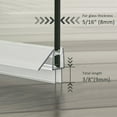 thumbnail image 4 of Shower Door Bottom Seal, 2-Pack Frameless Shower Door Seal Strip for 5/16" Glass Shower Door Sweep, Stop Shower Leaks and Create a Water Barrier 31.5" Long Sweep, 4 of 7