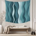 thumbnail image 5 of Abstract Turquoise Moire Large Tapestry for Bedroom Wall Hanging Tapestry,Gradient Coastal Ocean Geometric Ceiling Backdrop Tapestries Poster Blanket Wall Decor for Teens Room Living Room 100" x 59", 5 of 8