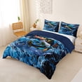 thumbnail image 2 of jejeloiu Largemouth Bass Bedding,Fishing Print Duvet Cover Full For Boys,Blue Black,Navy Blue Reversible,3 Pieces,1 Duvet Cover and 2 Pillowcases, 2 of 6