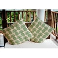 thumbnail image 3 of Simply Daisy 18" x 18" Pineapple Stripes Indoor/Outdoor Polyester Throw Pillow, Sage, 3 of 3