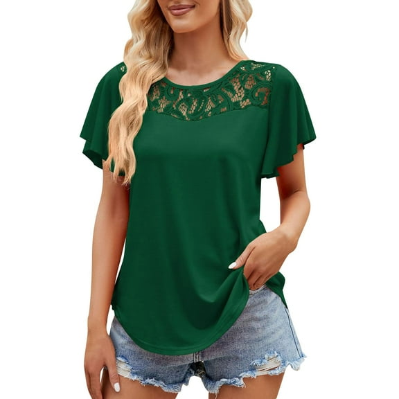 Summer Tops for Women Long Sleeve Tee Womens Shirt Size Small Womens Tops Running Clothes Women Shirt Workout Space Apparel Short T Long Sleeves Shirts Tee Graphic Sleeve The Green XL