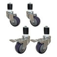 thumbnail image 3 of 3" Casters for Food Prep Work Table - Set of 4 Rolling Wheels, 3 of 4
