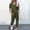 Army Green, variant on Kiplyki Women's Fall Trends Shirts Solid Button Casual Short SLeeve Top  Pant Set