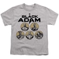 thumbnail image 2 of Black Adam Black Adam Contrast Group Kids T Shirt (Medium) for Youth Toddler Boys and Girls, Athletic Heather, 2 of 5