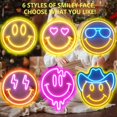 thumbnail image 3 of Smiley Face Neon Sign Dimmable Smiley Face Led Sign Smile Neon Sign For Wall Decor Smiley Face Decor For Bedroom Kids Room Smiley Neon Sign For Room D, 3 of 5