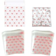thumbnail image 1 of 100 bolsas de celofán con corazón rosado, bolsas de caramelos de San Valentín, bolsas de regalo, 1 of 4