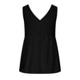 thumbnail image 6 of Womens Summer Peplum Tank Tops Lace Trim Double-V Neck Babydoll Shirts Flowy Casual Tunic Blouse Loose Comfy Tshirts, 6 of 7