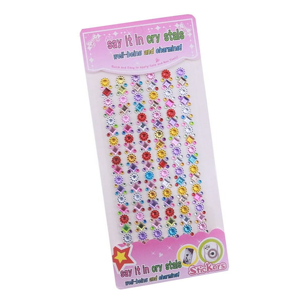 Diamante de cristal DIY individual con adhesivo para niños, pintura de recompensa, pasta de gemas, punto de color