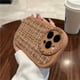 thumbnail image 2 of Funda de teléfono de tela peluda de felpa de invierno para iPhone 14, 11, 12, 13 Pro Max, XR, XS Max Plus, cubierta de celosía peluda estética suave a prueba de golpes Fivean unisex, 2 of 2