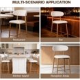 thumbnail image 4 of JERBOR Bar Stools Set of 2, Counter Height Bar Stools Upholstered Counter Stools Modern Barstools with Metal Legs for Kitchen Island Dining Room, Beige, 4 of 8