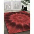thumbnail image 2 of Ahgly Company Indoor Square Patterned Cranberry Red Area Rugs, 5' Square, 2 of 6