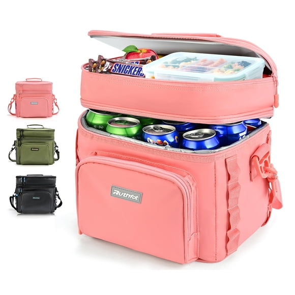 Cooler Ruthfot, plegable, doble capa, aislante, 40 x 27 x 30 cm