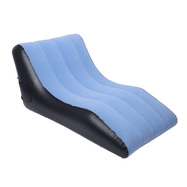 Fauteuil Sofa Gonflable en PVC Floqué, Fauteuil Gonflable Portable Auto-Gonflant Canapé-Lit Fauteuil de Repos Chaise Longue Confortable pour Dormir Canapé-Lit de Camping pour Usage Extérieur et Intérieur