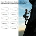 thumbnail image 2 of BELOWSYALER 10Pcs/set Stainless Steels Wiregate Carabiner Keyring Clip D-Shape Spring Clip for Hiking Camping Traveling Backpacking, 2 of 8