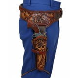 TJAYZ Western Drop Loop Leather Gun Belt and Holster, Right Hand, 22 Caliber, HARVEST 50"