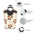 thumbnail image 4 of Bingfone Sloth Yoga Laundry Hamper,Large Canvas Fabric Lightweight Storage Basket Toy Organizer Dirty Clothes Collapsible, 4 of 6