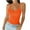 Orange, variant on Htigea Women's Ribbed Tank Tops Knit Scoop Neck Sleeveless Fitted Casual Tops Summer Slim Basic Tee Shirts Sale Blue,XS