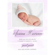 Watercolor Brushstrokes Standard Baby Announcement