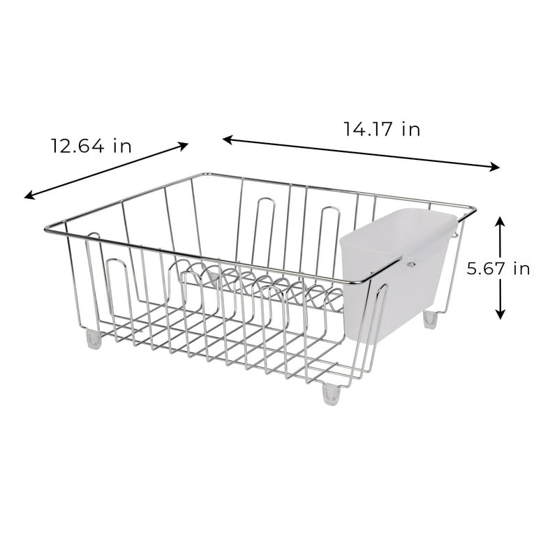Large Wire Dish Drainer, White