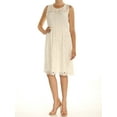 thumbnail image 2 of MAISON JULES $129 Womens New 1232 Ivory Lace Sleeveless Fit + Flare Dress 10 B+B, 2 of 3