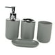 thumbnail image 3 of Juego de accesorios de baño, vaso para enjuague bucal, jabonera gris oscuro, 3 of 9
