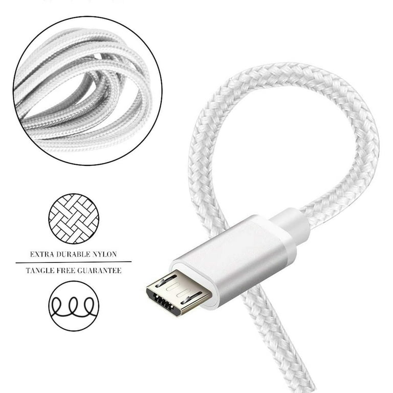 DEEGO Micro USB Cable,2Pack Extra Long Android Charger Cable 10Ft 6Ft,  Durable Fast Phone Cord Charging for Samsung Galaxy S7 S6 Edge S5,Note 5  4,LG