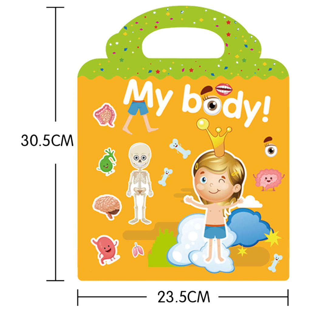 Reusable Kids Educational Stickers Book Children Portable Game Activity Toys 