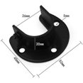 thumbnail image 2 of 2 Pieces Stainless Steel Matte Black Shower Closet Rod Curtain Flange Seat Set Support Flange Socket Clothes Rod Holder With Screws, 2 of 5